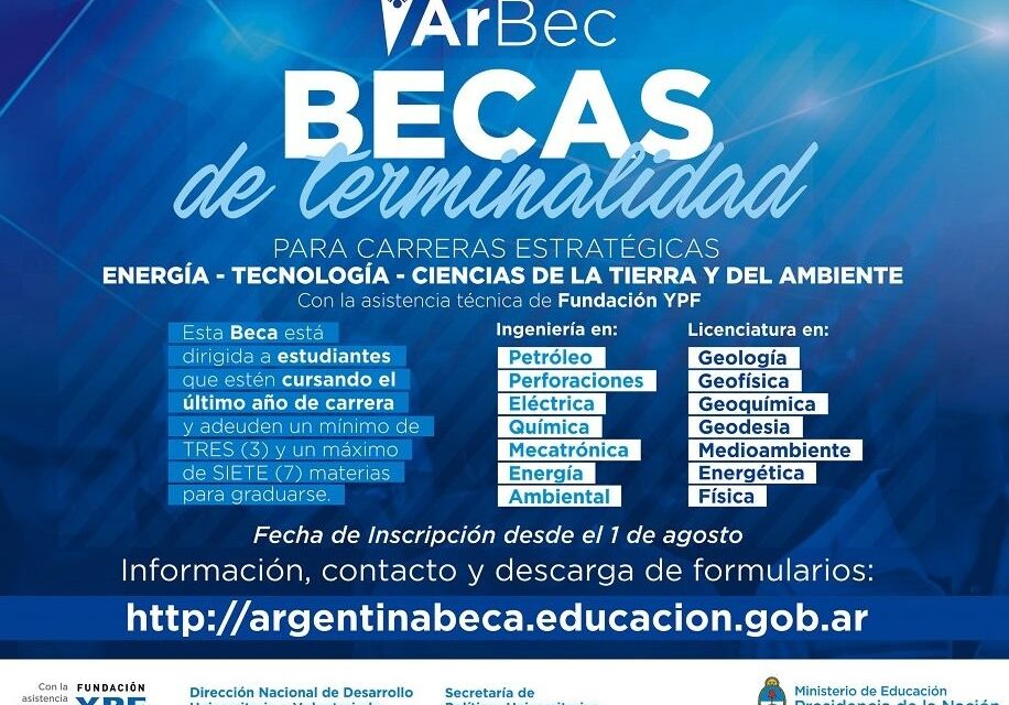 Becas para finalizar carreras estratégicas en Energía