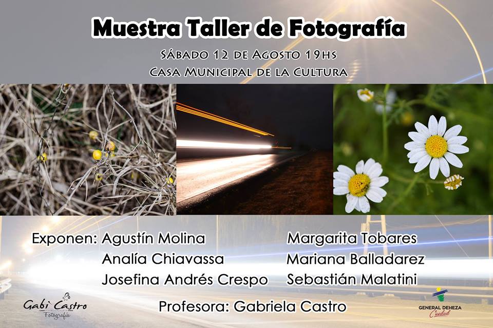 Se realizará la Muestra del Taller de Fotografía en General Deheza