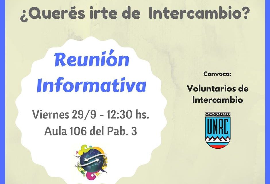 Se realizará una reunión informativa sobre intercambio estudiantil