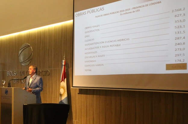 Schiaretti disertó en la Bolsa de Comercio de Córdoba