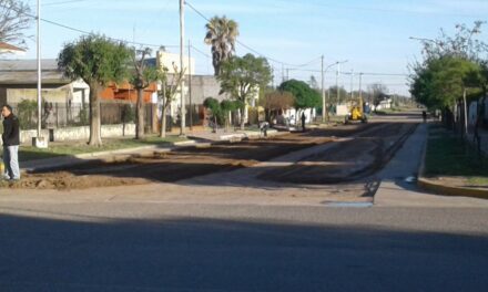 Avanza la obra de pavimento en Villa Valeria