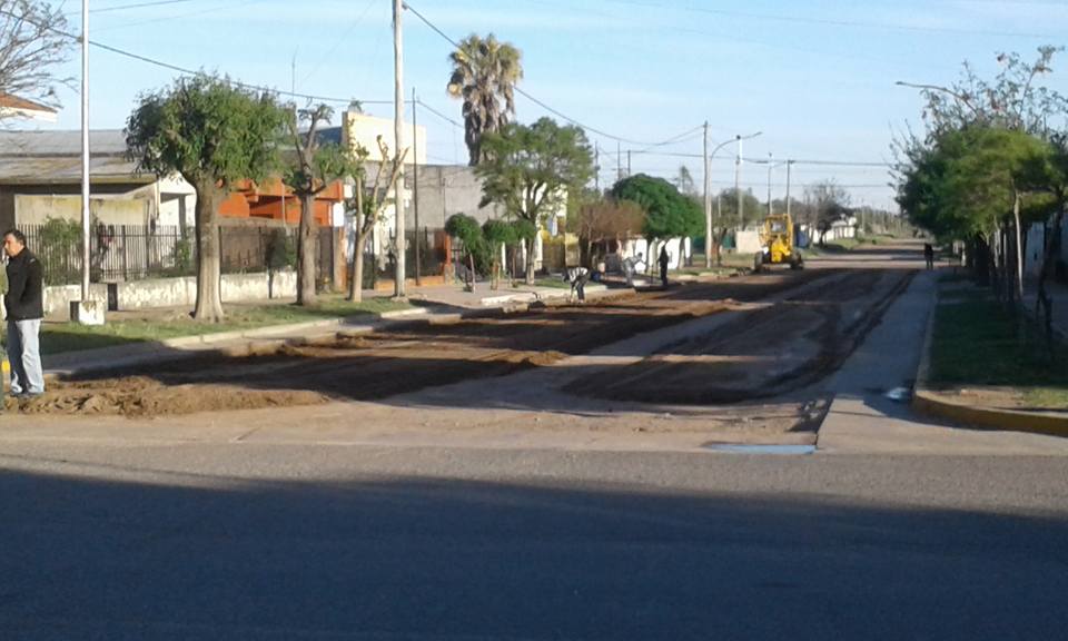 Avanza la obra de pavimento en Villa Valeria
