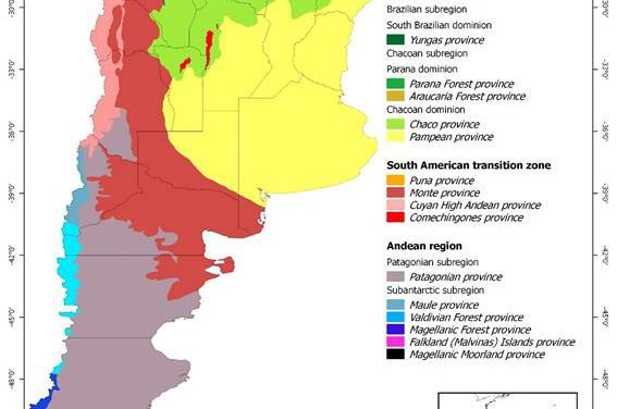 Investigadores de Exactas presentan un nuevo mapa biogeográfico de Argentina