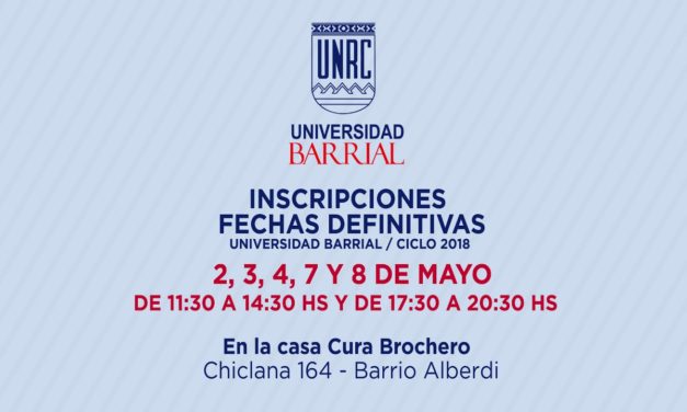 Comienzan las inscripciones en la Universidad Barrial