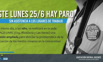 Este lunes los docentes universitarios se suman al paro general