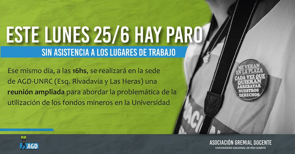 Este lunes los docentes universitarios se suman al paro general