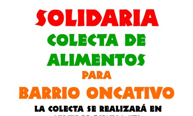 Campaña de alimentos para barrio Oncativo