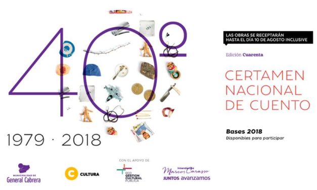 Inscripciones abiertas del 40° Certamen Nacional de Cuento