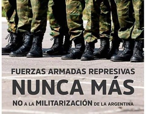 Río Cuarto: Convocan a marchar contra las Fuerzas Armadas en seguridad interior