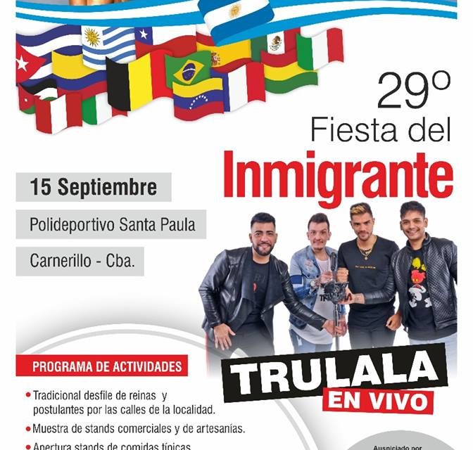 Carnerillo palpita la 29° Fiesta del Inmigrante