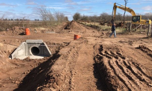 Avanzan las obras hídricas en el sur de la Provincia