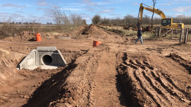 Avanzan las obras hídricas en el sur de la Provincia