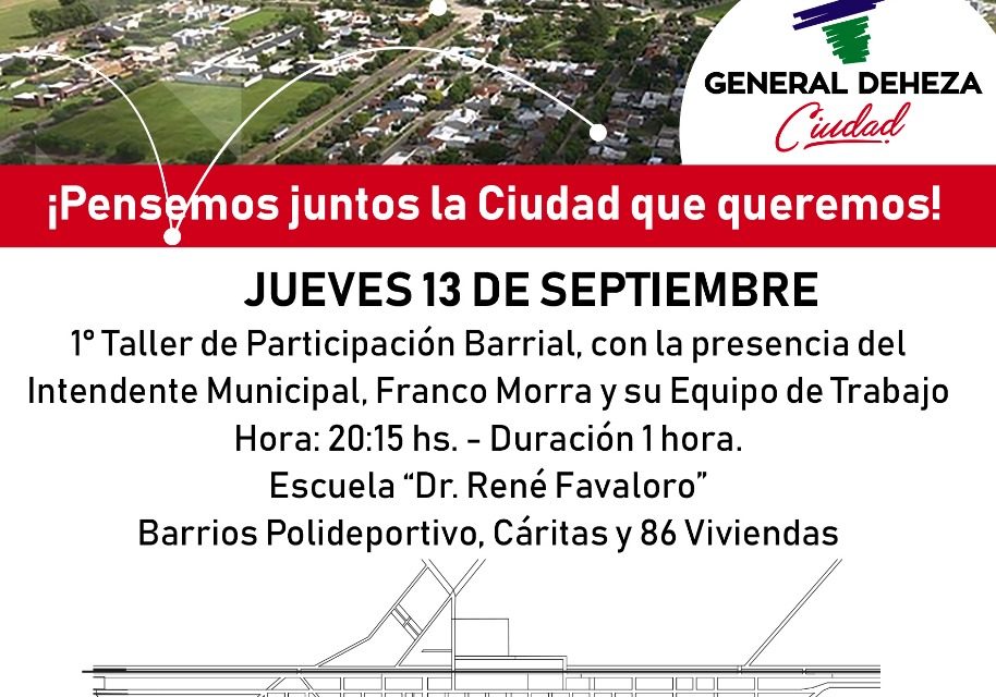 Plan Estratégico 2030: se realizará el primer taller barrial