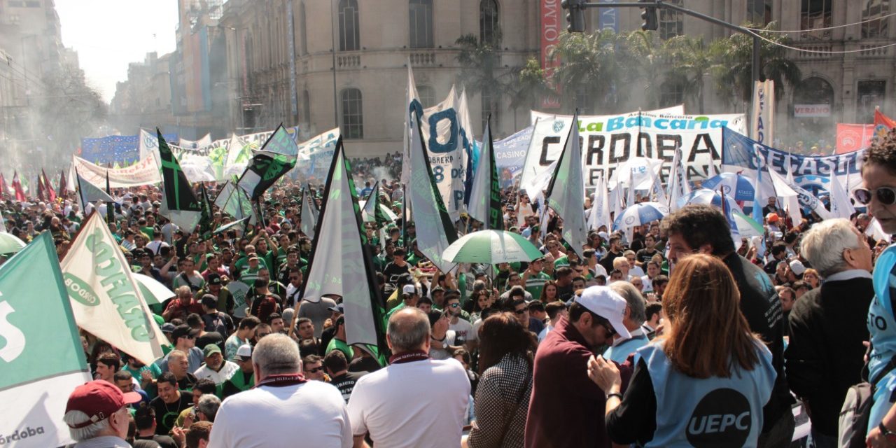 Gremios cordobeses se suman a la marcha nacional contra el Presupuesto