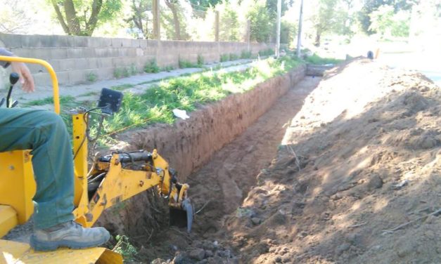 Sampacho: comenzó la obra de Desagües Pluviales