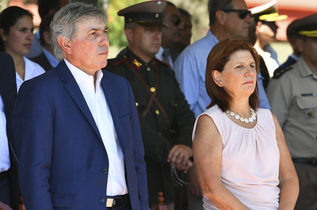 Massei junto a Bullrich en el ascenso de suboficiales de Gendarmería