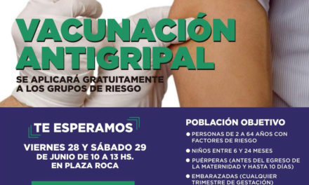Vacunación Antigripal gratuita en Plaza Roca