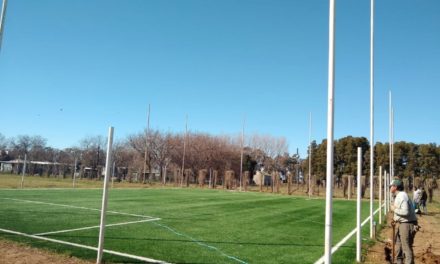 Bengolea: avance de obra en el Polideportivo Municipal