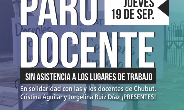 En solidaridad con los docentes de Chubut hay paro docente hoy en la UNRC