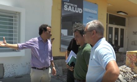 Llamosas recorrió la obra de puesta en valor del Centro de Salud