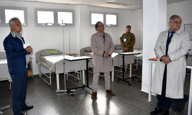 El Intendente Llamosas recorrió el Centro de Aislamiento de la UNRC