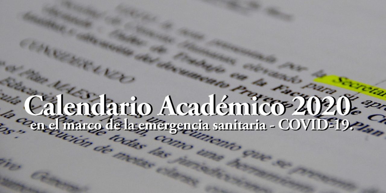 La UNRC ratificó el calendario 2020
