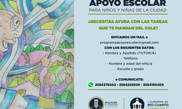 Se puso en marcha el programa de Apoyo Escolar en Río Cuarto