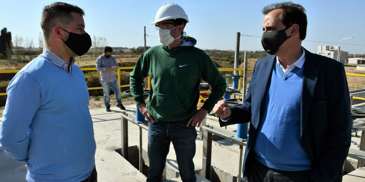Llamosas recorrió la nueva Planta de Efluentes Cloacales