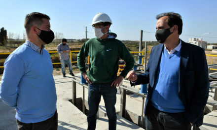Llamosas recorrió la nueva Planta de Efluentes Cloacales