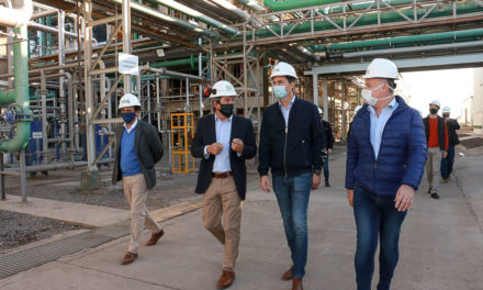 Río Cuarto: el vicegobernador Calvo recorrió la reconvertida planta de Bio4