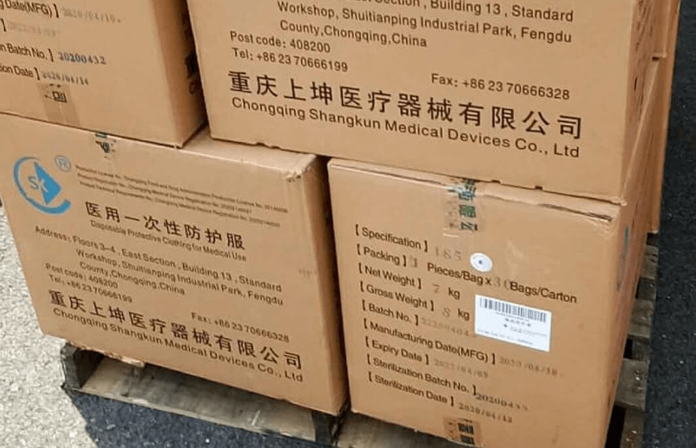 La ciudad china de Chongqing donó material sanitario a la provincia de Córdoba