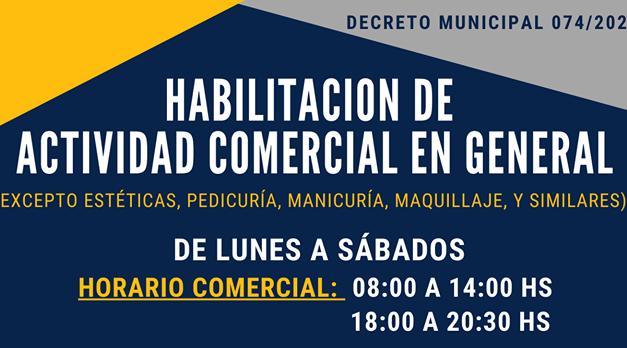 Se habilitó la actividad comercial en Villa Huidobro