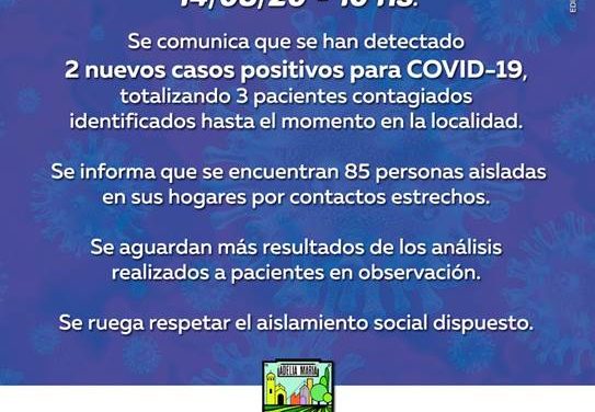 Adelia María: se reportaron otros dos casos de coronavirus