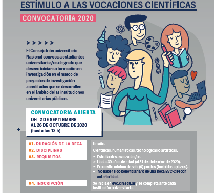 Inscriben para becas de estímulo a vocaciones científicas