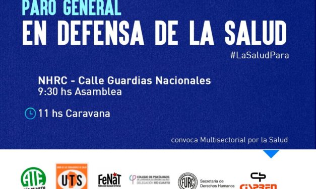 Trabajadores de la salud realizan un paro por mejores condiciones laborales