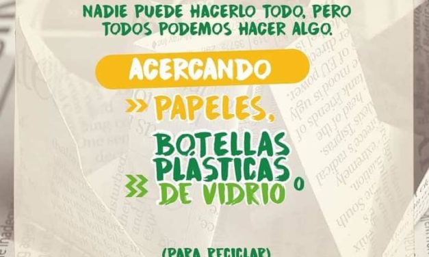 Sampacho: continua la campaña de reciclado «Nadie puede hacerlo todo, pero todos podemos hacer algo»