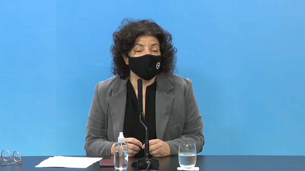 Vizzotti: «Hay un aumento sostenido y acelerado de casos» de coronavirus