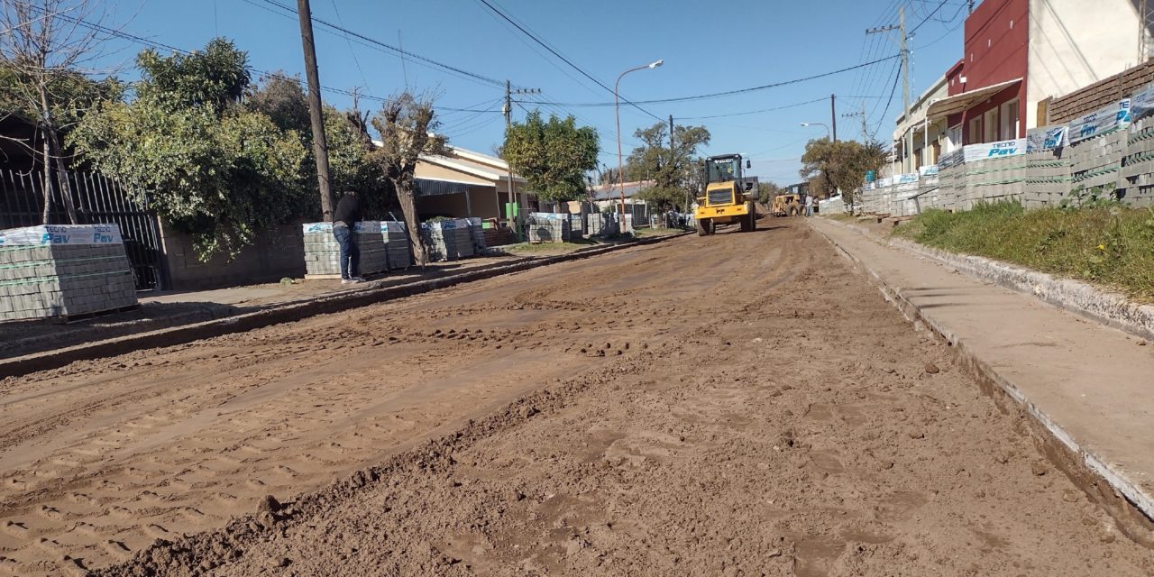 Villa Huidobro: Iniciaron las obras de adoquinado en la calle Chacabuco