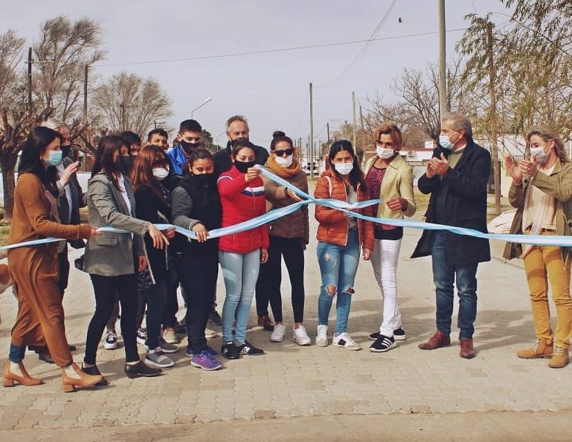 Buchardo: se inauguró la obra de adoquinado en calle Las Heras
