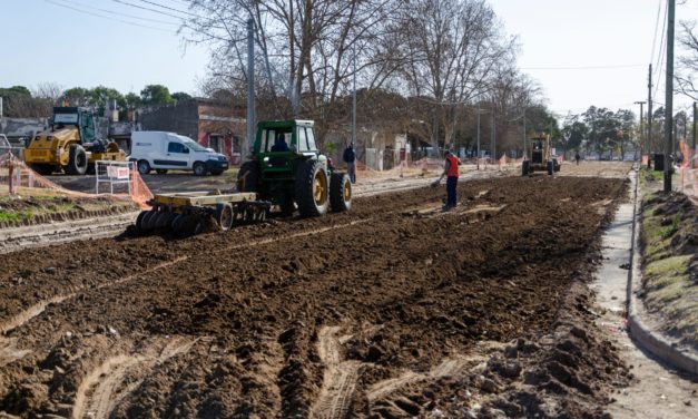 Río Cuarto: comenzaron los trabajos para pavimentar la calle Payró