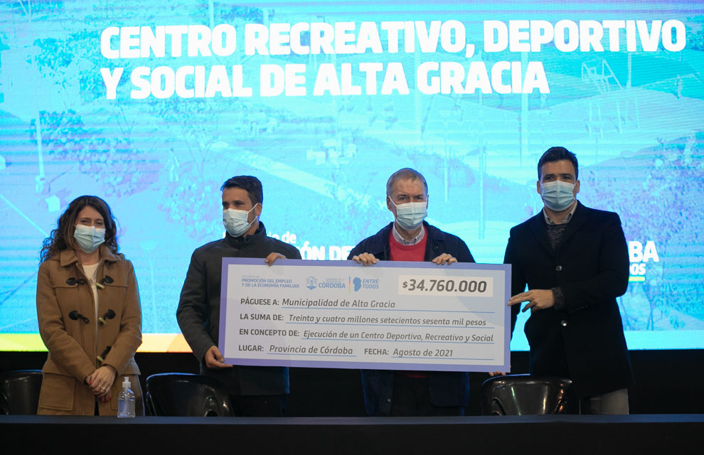 Alta Gracia: la Provincia construirá un Centro Deportivo, Recreativo y Social
