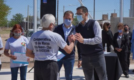 Villa Nueva: Graglia inauguró Playón Multideportivo de El Vallecito y anunció obras