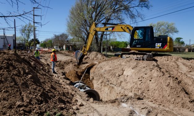 Desagües del Sur en Río Cuarto: la obra está alcanzando un 50 por ciento de avance