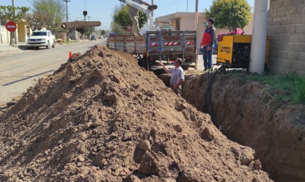 Sampacho: avanza la obra de la red de agua potable