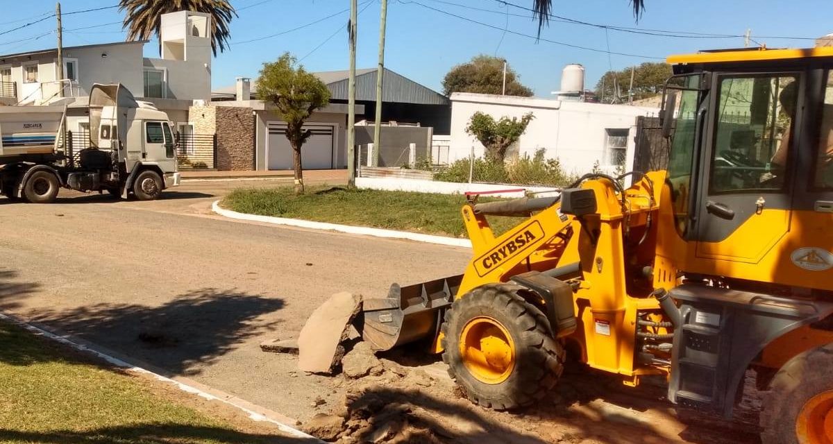 Bulnes: obras de pavimentación y cordón cuneta