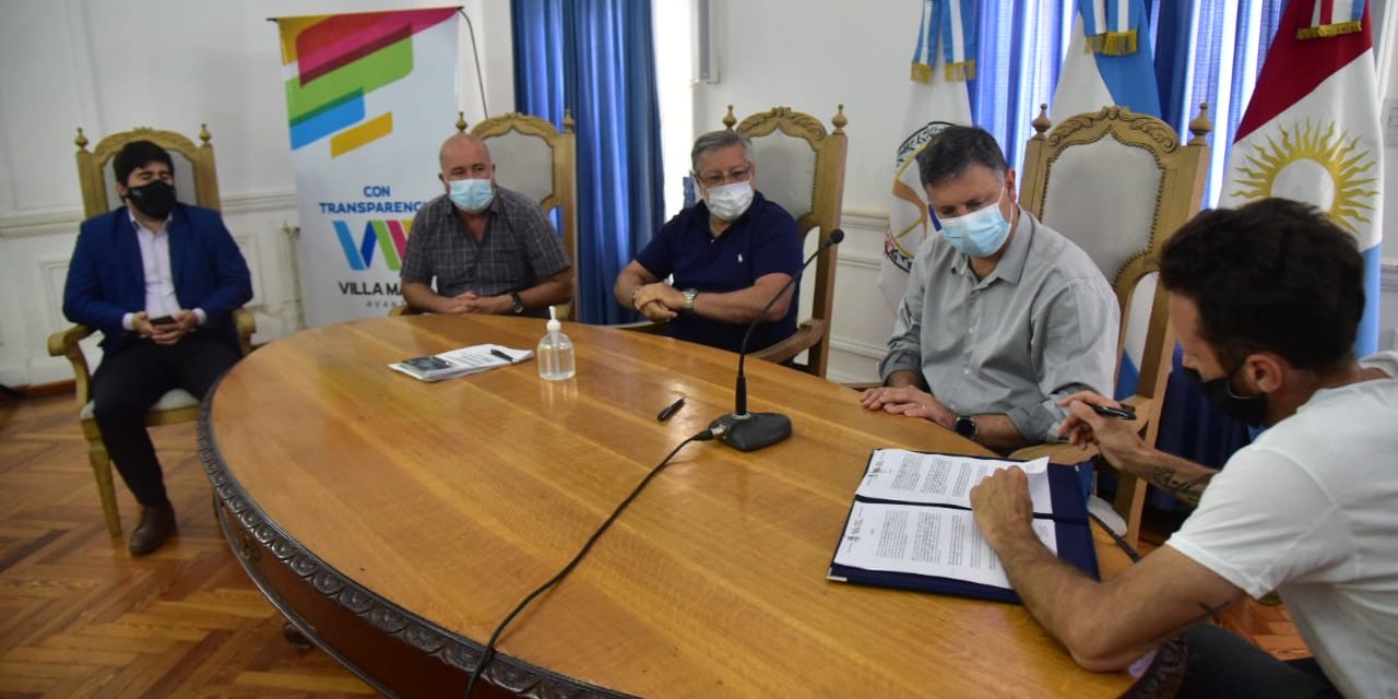 Villa María: se firmó el contrato para repavimentar avenidas del acceso norte