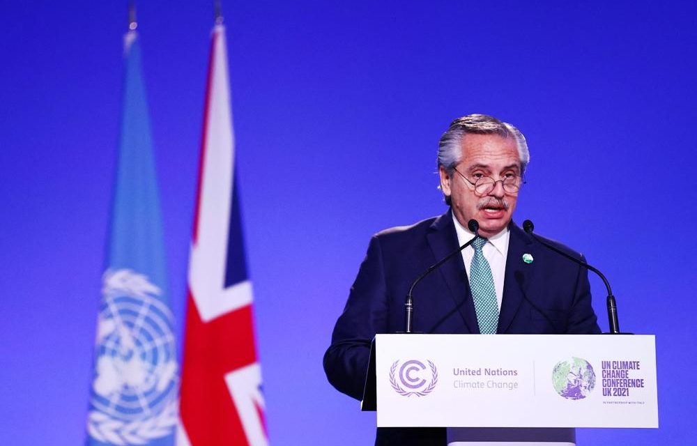 Ante el COP26, Fernández propuso «canje de deuda por acción climática»