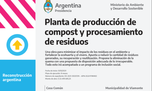 Viamonte construirá una planta de procesamiento de residuos