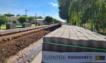 Buchardo: comenzó la obra de adoquinado en Barrio Norte