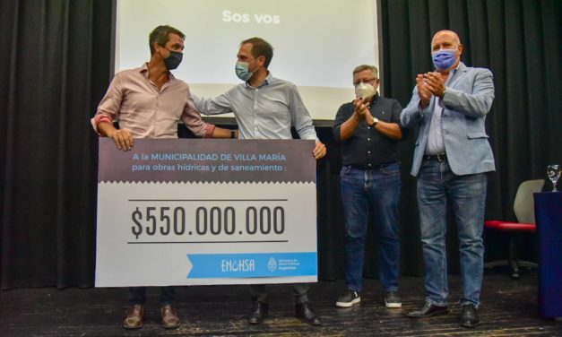 Villa María recibió un aporte nacional de 550 millones para mejorar su calidad de agua